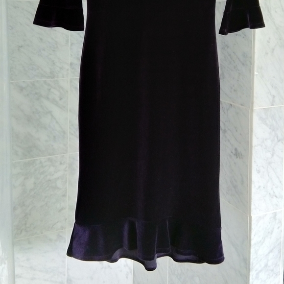 Purple Velvet evening dress - Picture 4 of 4